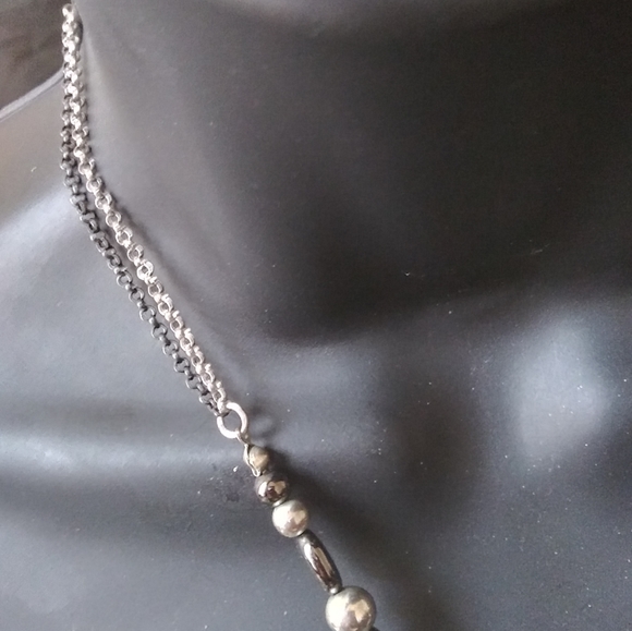 Black silver vintage necklace - Picture 3 of 6